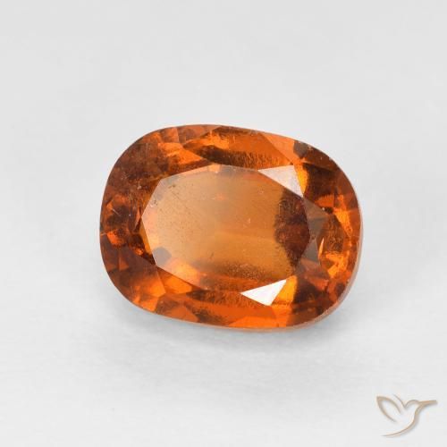 granada hessonita Laranja Profundo Natural 2.27ct, Almofada, VS-SI