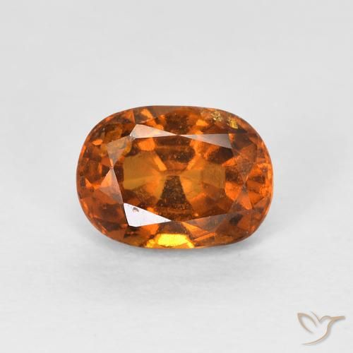 1.26ct Natural Laranja Profundo granada hessonita, Almofada, VVS-VS