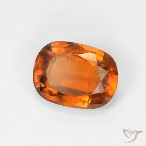 granada hessonita Laranja Profundo Natural 1.66ct, Almofada, VS-SI