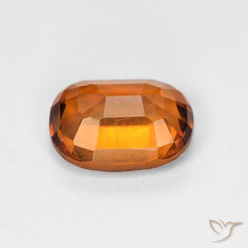 granada hessonita Laranja Profundo Natural 1.66ct, Almofada, VS-SI