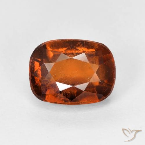 2.40ct Natural Laranja escuro granada hessonita, Almofada, VS-SI