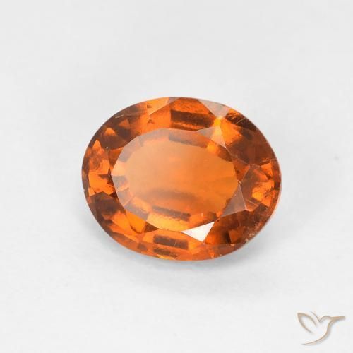 granada hessonita Medium Dark-Orange Natural 1.50ct, oval, VS
