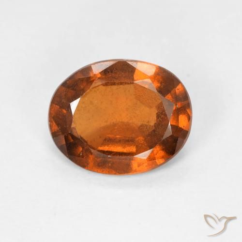 1.38ct Natural Laranja Profundo granada hessonita, oval, VS