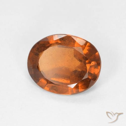 granada hessonita Laranja Profundo Natural 1.38ct, oval, VS