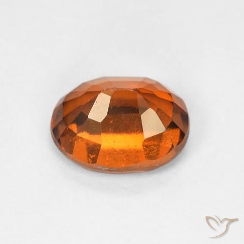 granada hessonita laranja avermelhado Natural 1.54ct, oval, VS