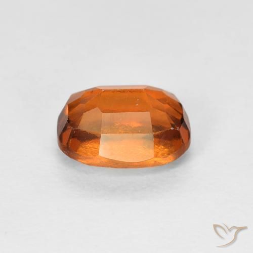granada hessonita Laranja Profundo Natural 1.36ct, Almofada, VS