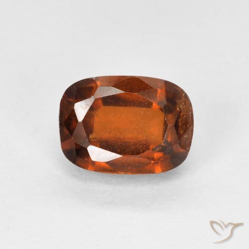 1.60ct Natural Laranja escuro granada hessonita, Almofada, VS