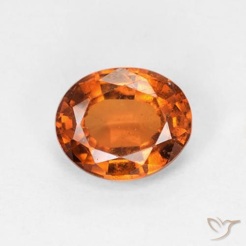 1.36ct Natural Laranja Profundo granada hessonita, oval, VS