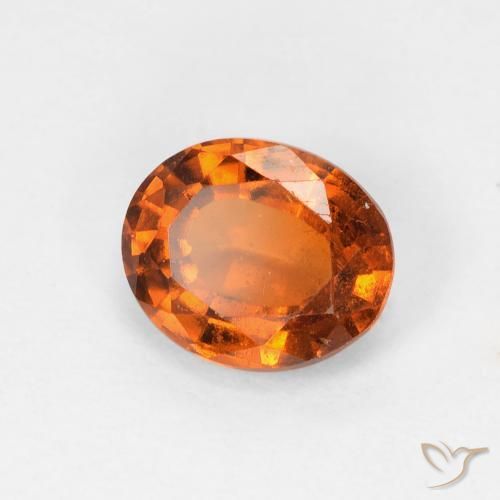 granada hessonita Laranja Profundo Natural 1.36ct, oval, VS