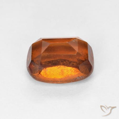 granada hessonita Laranja Profundo Natural 2.33ct, Almofada, VVS-VS