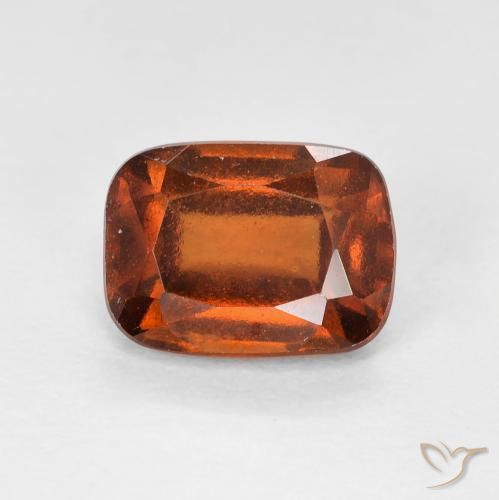 2.14ct Natural âmbar laranja granada hessonita, Almofada, VS