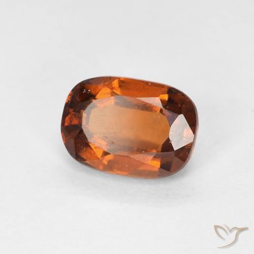 granada hessonita Laranja Médio Natural 1.24ct, Almofada, VS