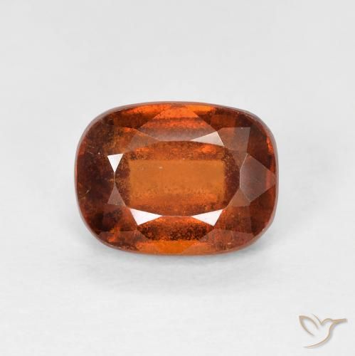 2.08ct Natural âmbar laranja granada hessonita, Almofada, VS