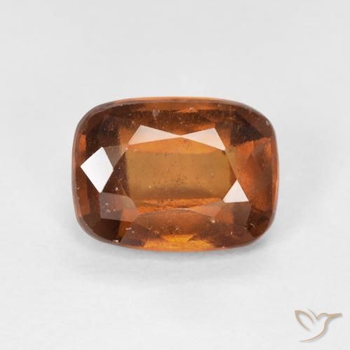 2.00ct Natural âmbar laranja granada hessonita, Almofada, VS