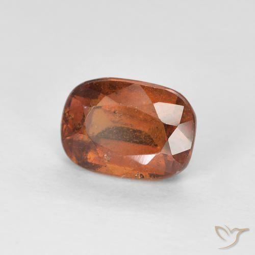 1.31ct Natural âmbar laranja granada hessonita, Almofada, VS