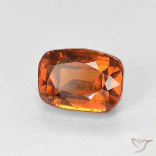 granada hessonita Laranja Médio Natural 1.57ct, Almofada, VVS-VS