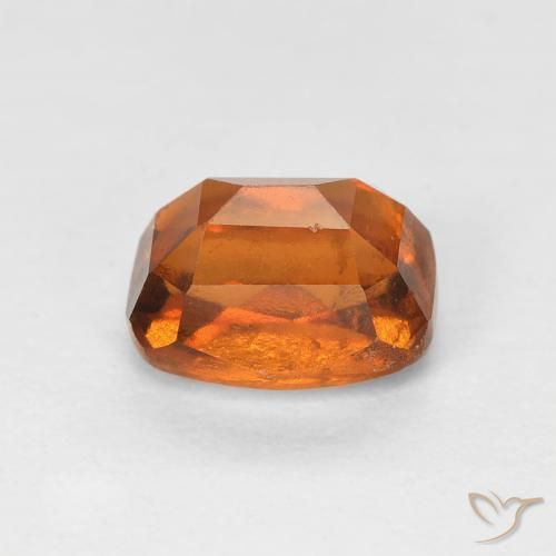 granada hessonita Laranja Médio Natural 1.57ct, Almofada, VVS-VS