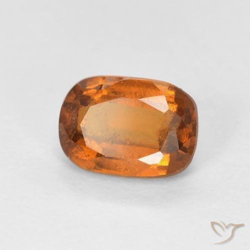 1.26ct Natural Laranja amarelado granada hessonita, Almofada, VVS-VS