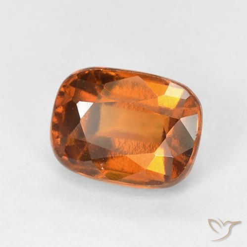 granada hessonita Laranja Profundo Natural 2.20ct, Almofada, VVS-VS
