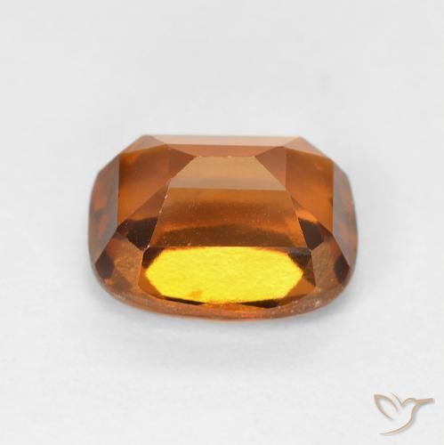 granada hessonita Laranja Profundo Natural 2.20ct, Almofada, VVS-VS