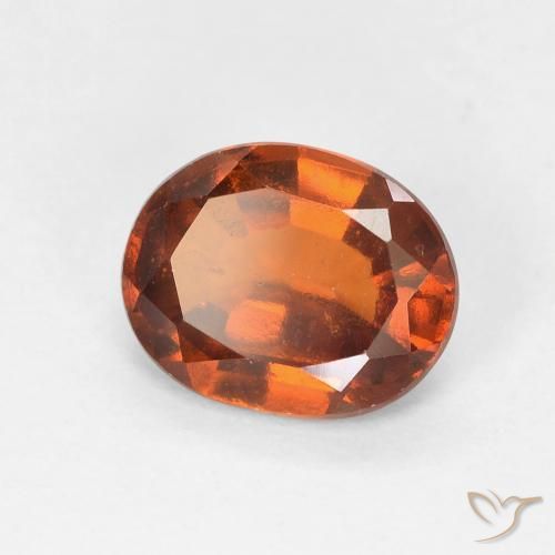 granada hessonita Medium Dark-Orange Natural 1.60ct, oval, VVS-VS