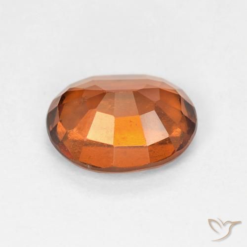granada hessonita Medium Dark-Orange Natural 1.60ct, oval, VVS-VS