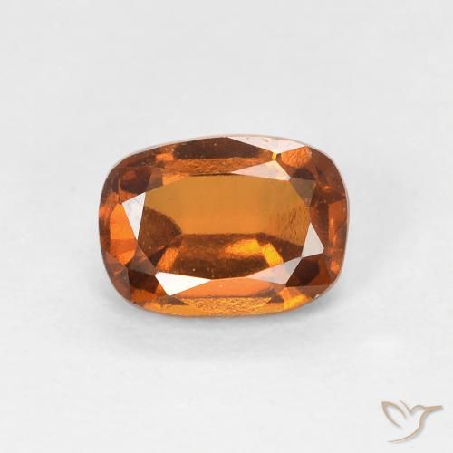 1.08ct Natural Laranja amarelado granada hessonita, Almofada, VVS-VS