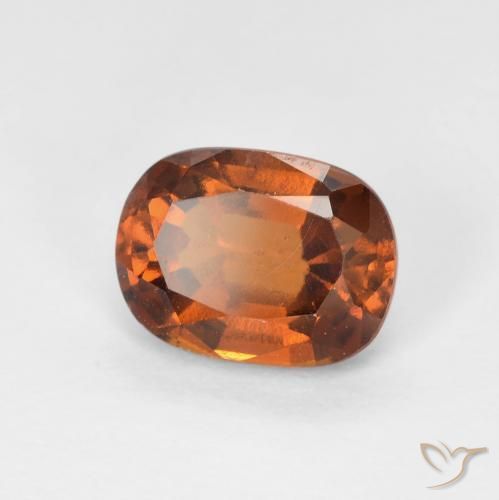 granada hessonita Laranja Médio Natural 1.84ct, Almofada, VVS-VS