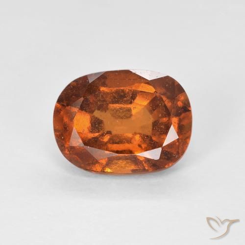 1.79ct Natural laranja avermelhado granada hessonita, Almofada, VS