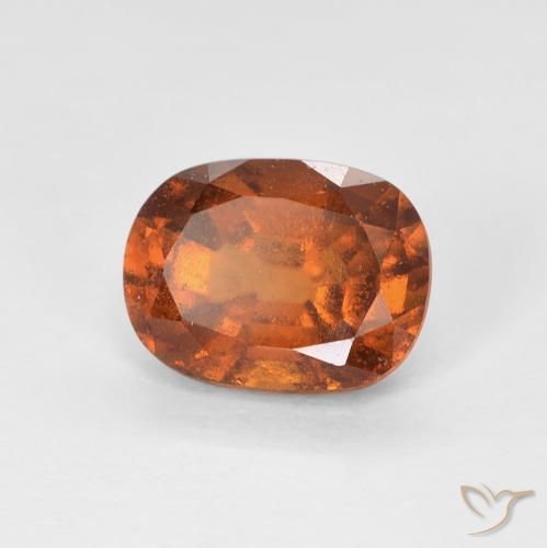 granada hessonita laranja avermelhado Natural 1.79ct, Almofada, VS