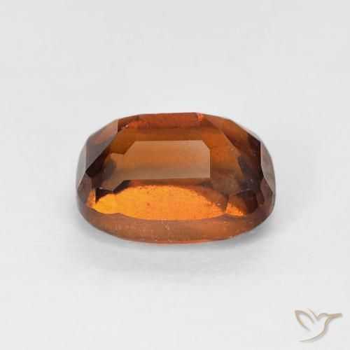 granada hessonita Laranja Profundo Natural 1.44ct, Almofada, VS