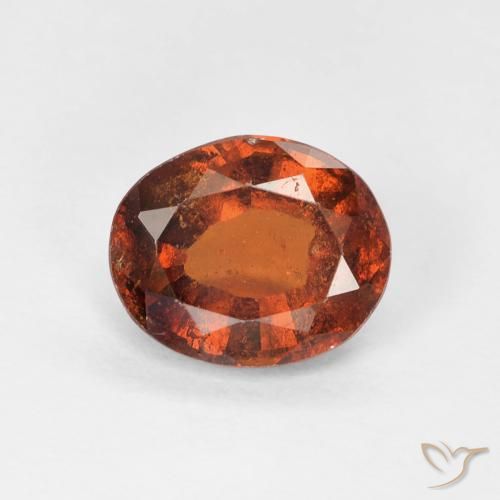 1.45ct Natural âmbar laranja granada hessonita, oval, VS