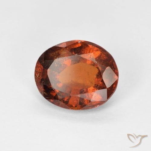 granada hessonita âmbar laranja Natural 1.45ct, oval, VS