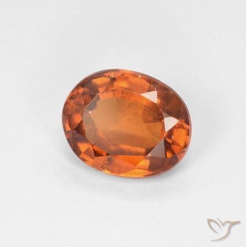 granada hessonita Medium Dark-Orange Natural 1.53ct, oval, VS