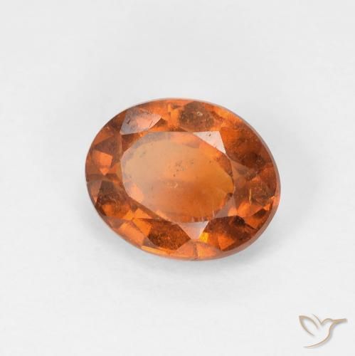 granada hessonita Laranja Profundo Natural 1.71ct, oval, VS