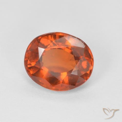 granada hessonita Medium Dark-Orange Natural 1.74ct, oval, VS