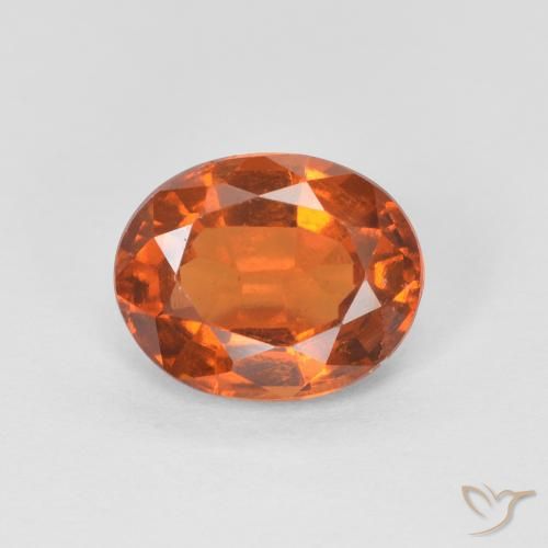 1.56ct Natural Laranja Profundo granada hessonita, oval, VS