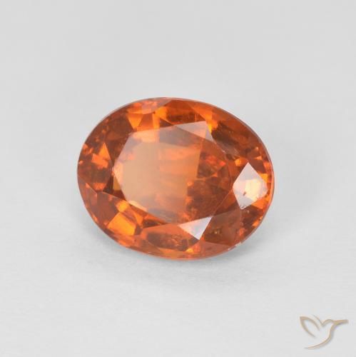 granada hessonita Laranja Profundo Natural 1.56ct, oval, VS