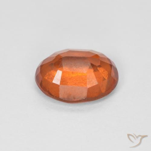 granada hessonita laranja avermelhado Natural 1.47ct, oval, VS