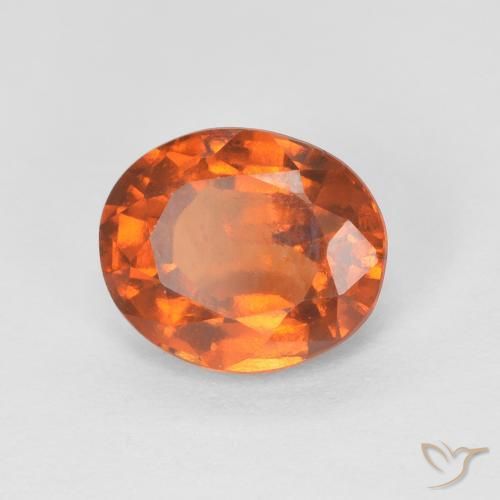 granada hessonita Medium Dark-Orange Natural 1.51ct, oval, VS