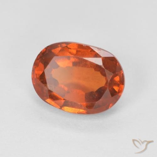 granada hessonita Medium Dark-Orange Natural 1.44ct, oval, VS