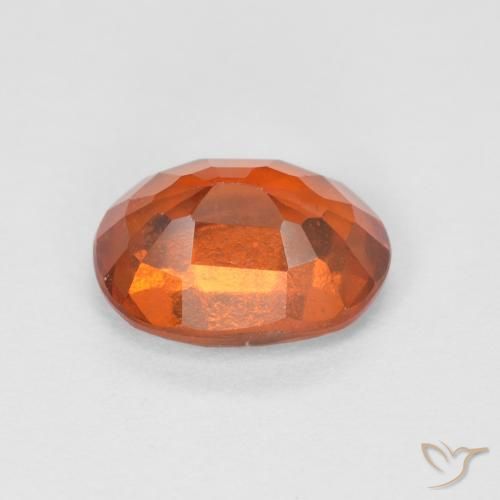 granada hessonita Medium Dark-Orange Natural 1.44ct, oval, VS
