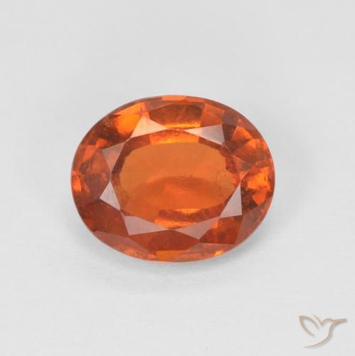 1.65ct Natural fogo laranja granada hessonita, oval, VS