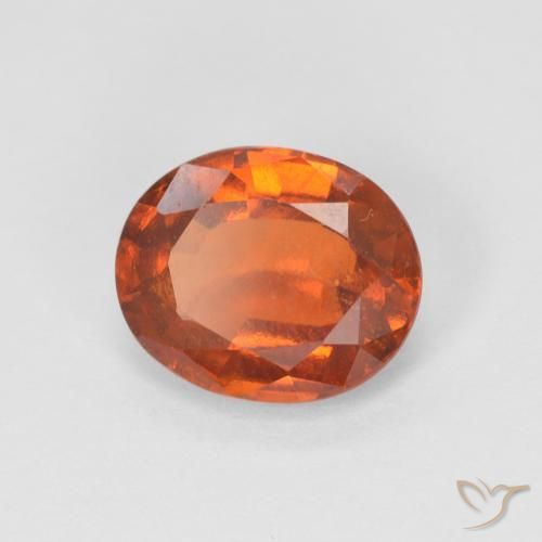 granada hessonita fogo laranja Natural 1.65ct, oval, VS