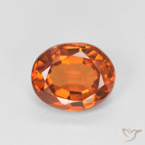 1.43ct Natural Laranja Profundo granada hessonita, oval, VVS