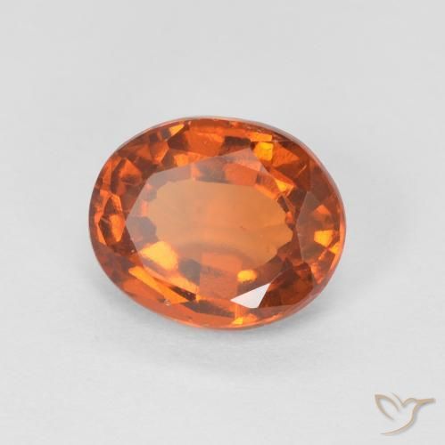 granada hessonita Laranja Profundo Natural 1.43ct, oval, VVS