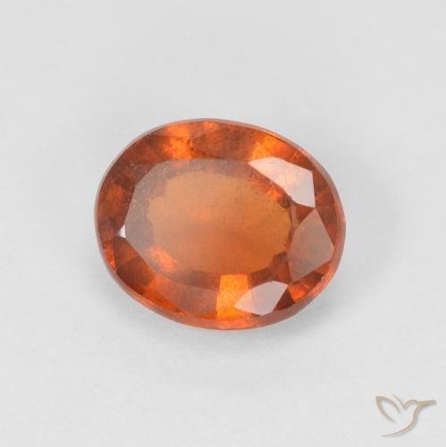 granada hessonita Medium Dark-Orange Natural 1.34ct, oval, VS