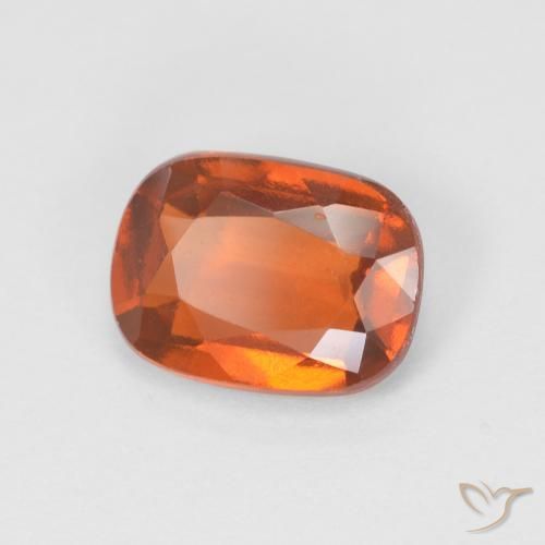 granada hessonita Laranja Médio Natural 1.58ct, Almofada, VS-SI