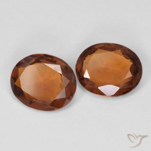 Pedras preciosas de granada hessonita Laranja Profundo natural de 2.93 ct, oval, VS-SI