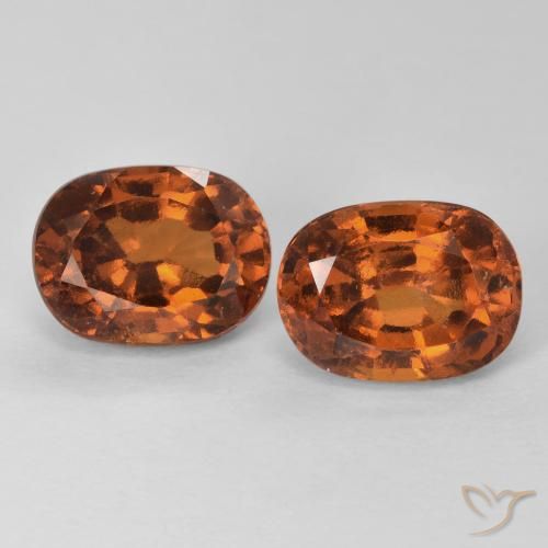 3.94ctw Natural âmbar laranja granada hessonita, Almofada, VS-SI